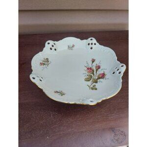 Rosenthal 3 Toed Bon Bon Dish Classic Rose Moss Rose